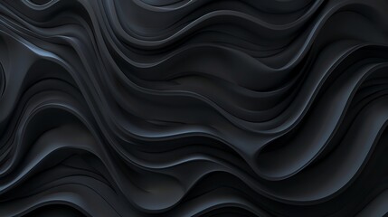 An abstract image of black wavy lines.
