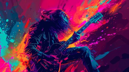 Rock music background. Rock poster. Background for music festival or concert poster or flyer, design template