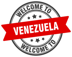 Welcome to Venezuela stamp. Venezuela round sign