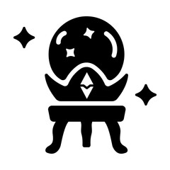 Trendy filled style icon of crystal ball 