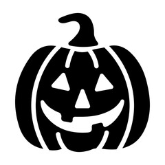 Ready to use solid icon of halloween pumpkin 