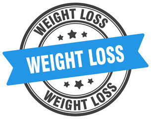 Obraz premium weight loss stamp. weight loss label on transparent background. round sign