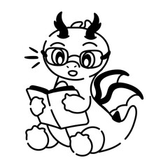 Here is a hand drawn icon of dragon drink 