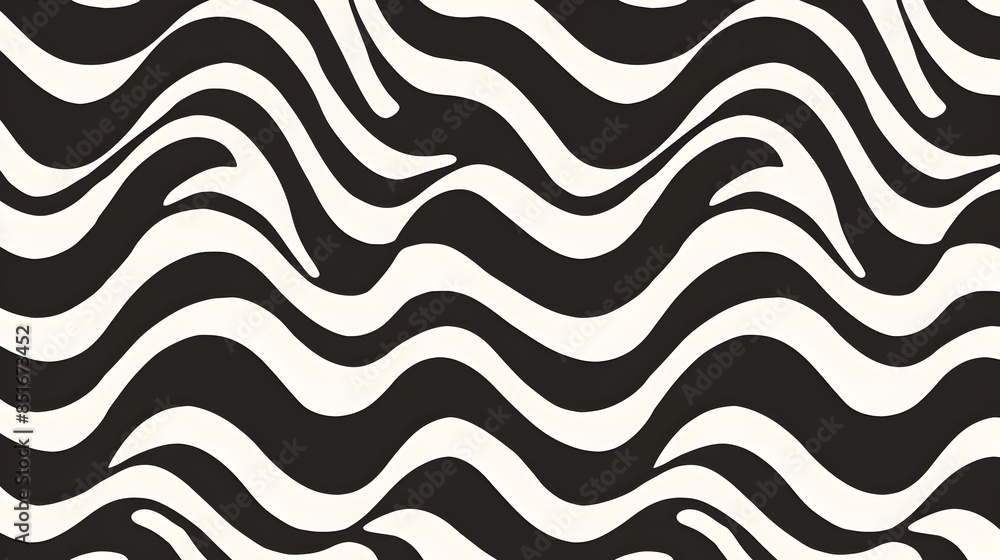 Poster elegant abstract wave patterns in monochrome graphic design
