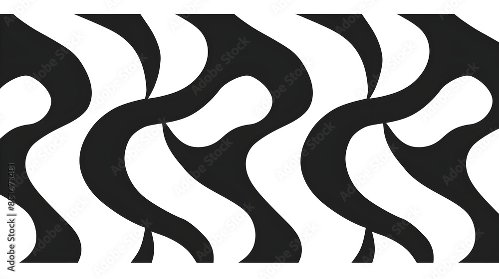 Poster mesmerizing monochrome geometric abstract pattern design