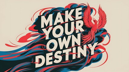 Make Your Own Destiny (T-shirt Design Motivational Quote, Illustartion,Typography)