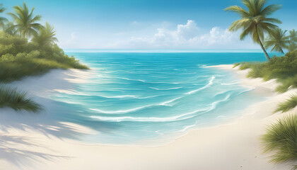 beach with palm trees