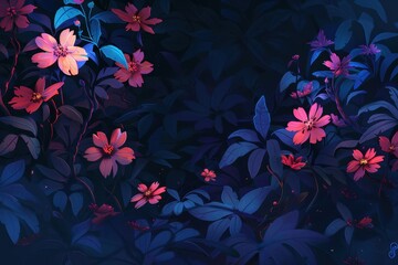 Obraz premium Dark Floral Night