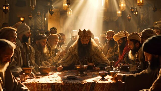 King at a Feast with His Courtiers