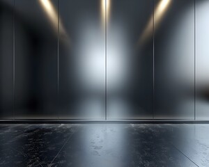 Fototapeta premium Sleek Stainless Steel Backdrop for Modern Professional Product Showcase