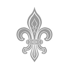 Obraz premium silhouette fleur de lis black color only