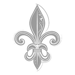 silhouette fleur de lis black color only