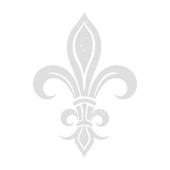 silhouette fleur de lis black color only
