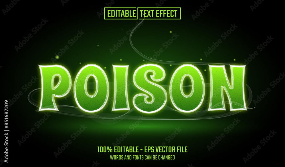 Canvas Prints poison editable text effect
