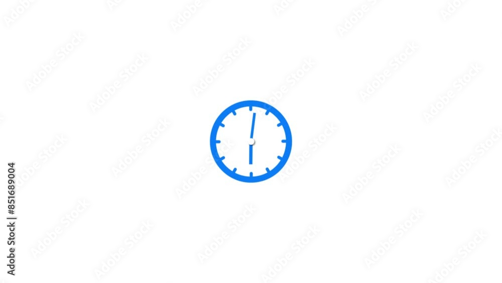 Poster animation of clock. clock icon.