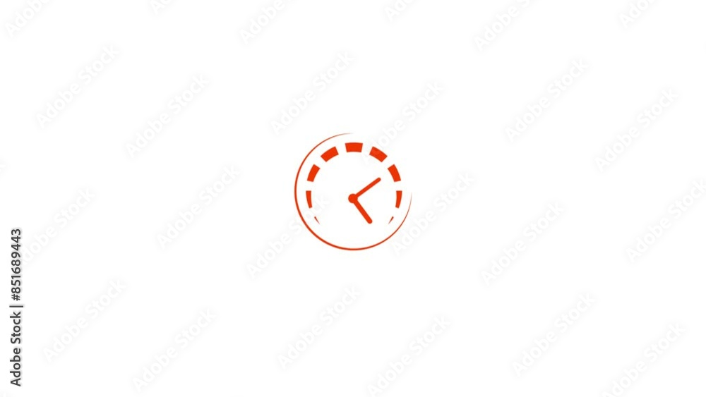 Poster timer clock icon isolated.