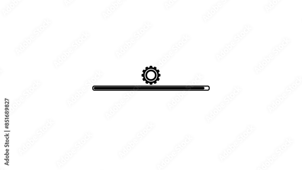 Aufkleber loading icon with settings icon.
