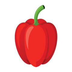 red pepper isolated on white