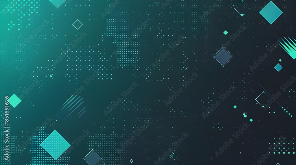 Poster radiant geometric abstract digital backdrop with futuristic shiny shapes and flowing luminous