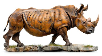 Fototapeta premium rhino isolated on white