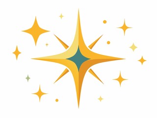 Sparkle star icons. Shine icons. Stars sparkles vector on a white background