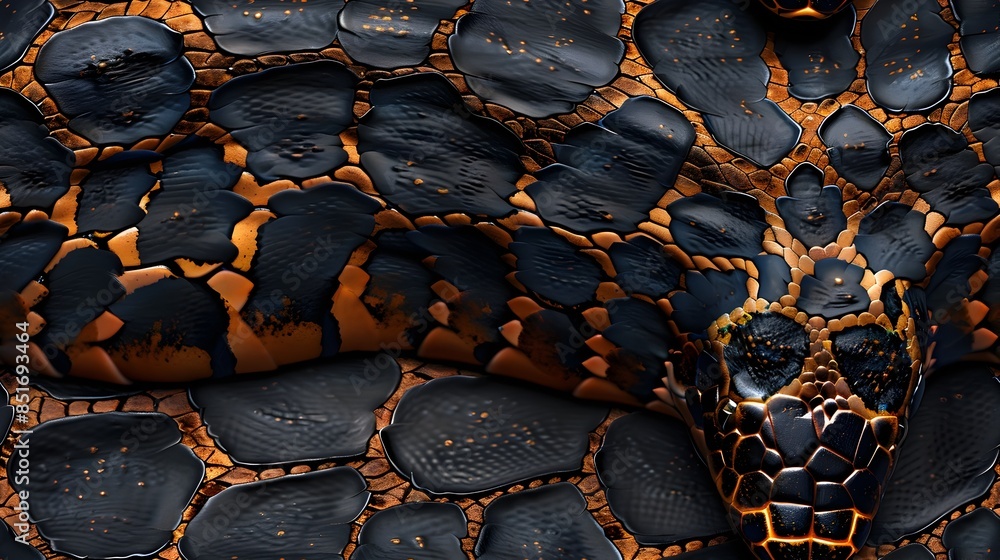 Aufkleber mesmerizing abstract reptilian texture with intricate interlocking cell patterns