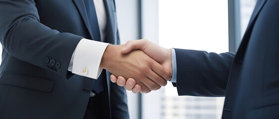 closeup handshake of business partners for teamwork of business