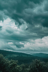 Obraz premium cloudy dark sky