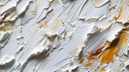 Closeup of Rough, Bright White Art Painting Texture