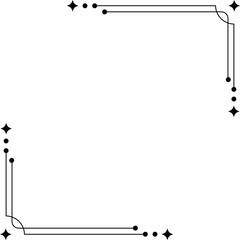 Minimalist aesthetic line frame