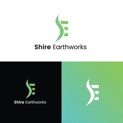 Letter SE logo Million dollar concept logo. SE minimal logo Shire Earthworks Company logo