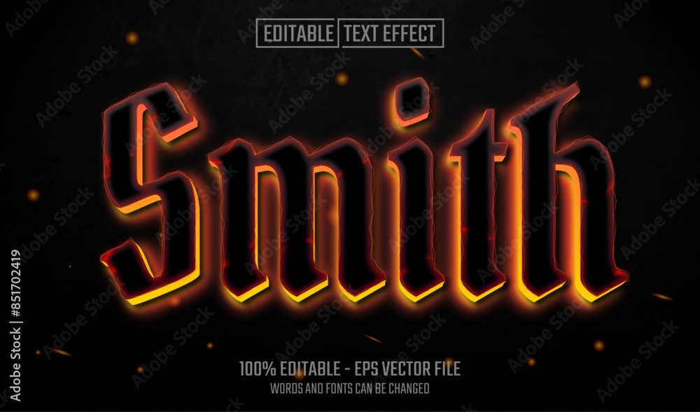 Canvas Prints smith editable text effect
