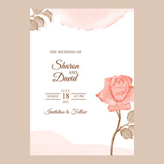 watercolor floral invitation card