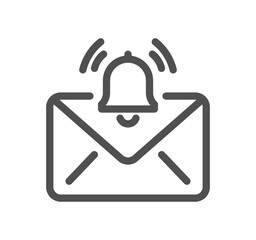 Obraz premium Notification related icon outline and linear vector.