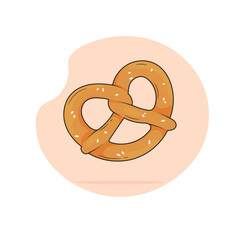 pretzel  vector illustration