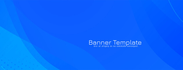 Abstract blue wave style banner design