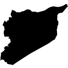 syria map silhouette with transparent background