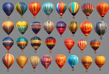 Obraz premium hot air balloons on a plain background