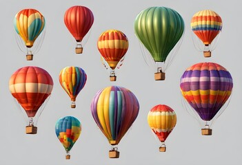 Obraz premium hot air balloons on a plain background