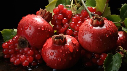 Pomegranate garnet fruit background