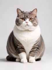 Portrait of a Cute Tabby Cat with Big Eyes