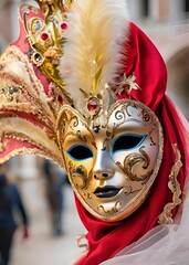 Colorful Venetian Mask-AI-Generated
