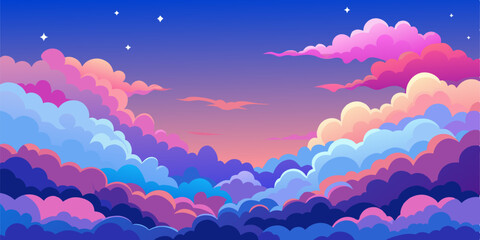 Fototapeta premium Clouds in the sky, aerial blue and pink clouds sky texture in the sky gradient