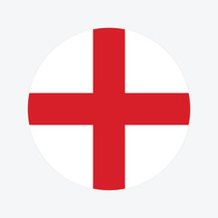 Obraz premium National Flag of England. England flag. England Round flag. 