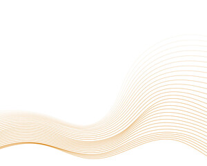 Abstract wave element for design. Digital frequency track equalizer. Stylized line art background. Vector illustration. Wave with lines created using blend tool. Curved wavy line, smooth stripes.