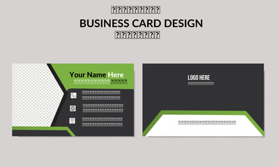 Modern business card creative and clean style vector design template.