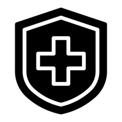 Fototapeta premium medical insurance glyph icon