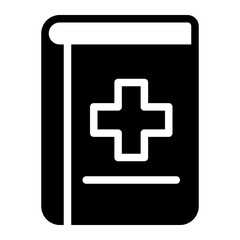 medical book glyph icon