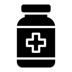 pills bottle glyph icon