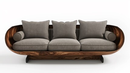 Obraz premium A Living Room Furniture With A Minimalist Design Style On A White Background.